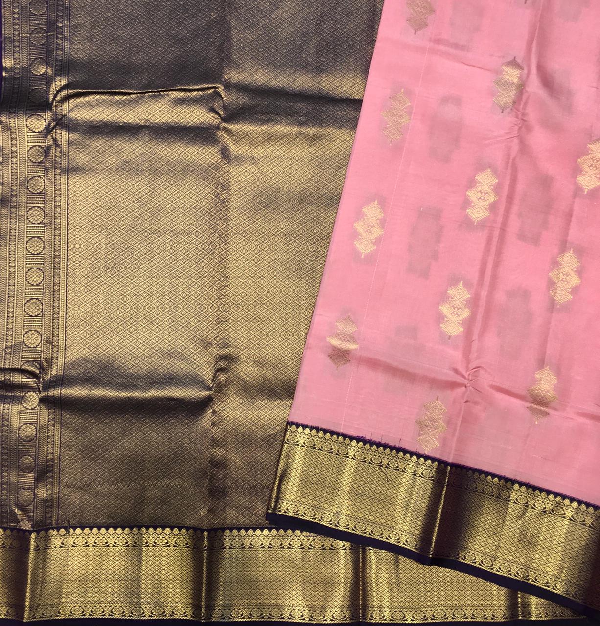 Pure Mix Korvai Kanjivaram Silk Saree (Product Code: 3689)