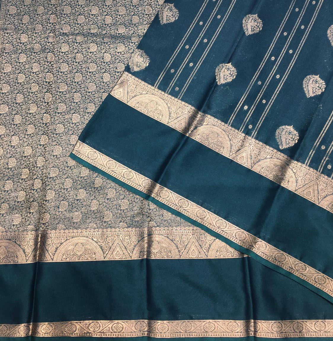 Semi Mysore Crepe Saree (Product Code: 4831-03)