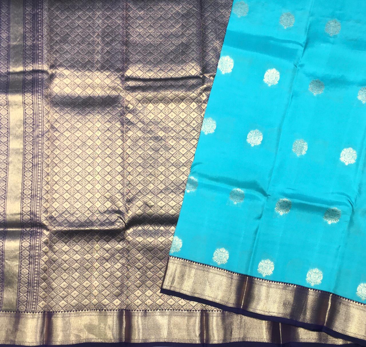Pure mix kanjivaram silk saree (Product code : 3687)