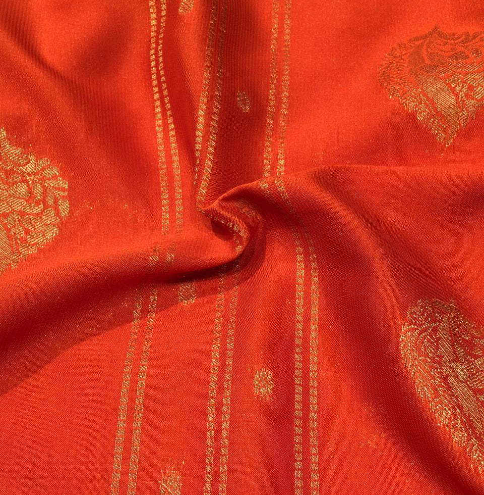 Semi Mysore Crepe Saree (Product Code: 4831-01)