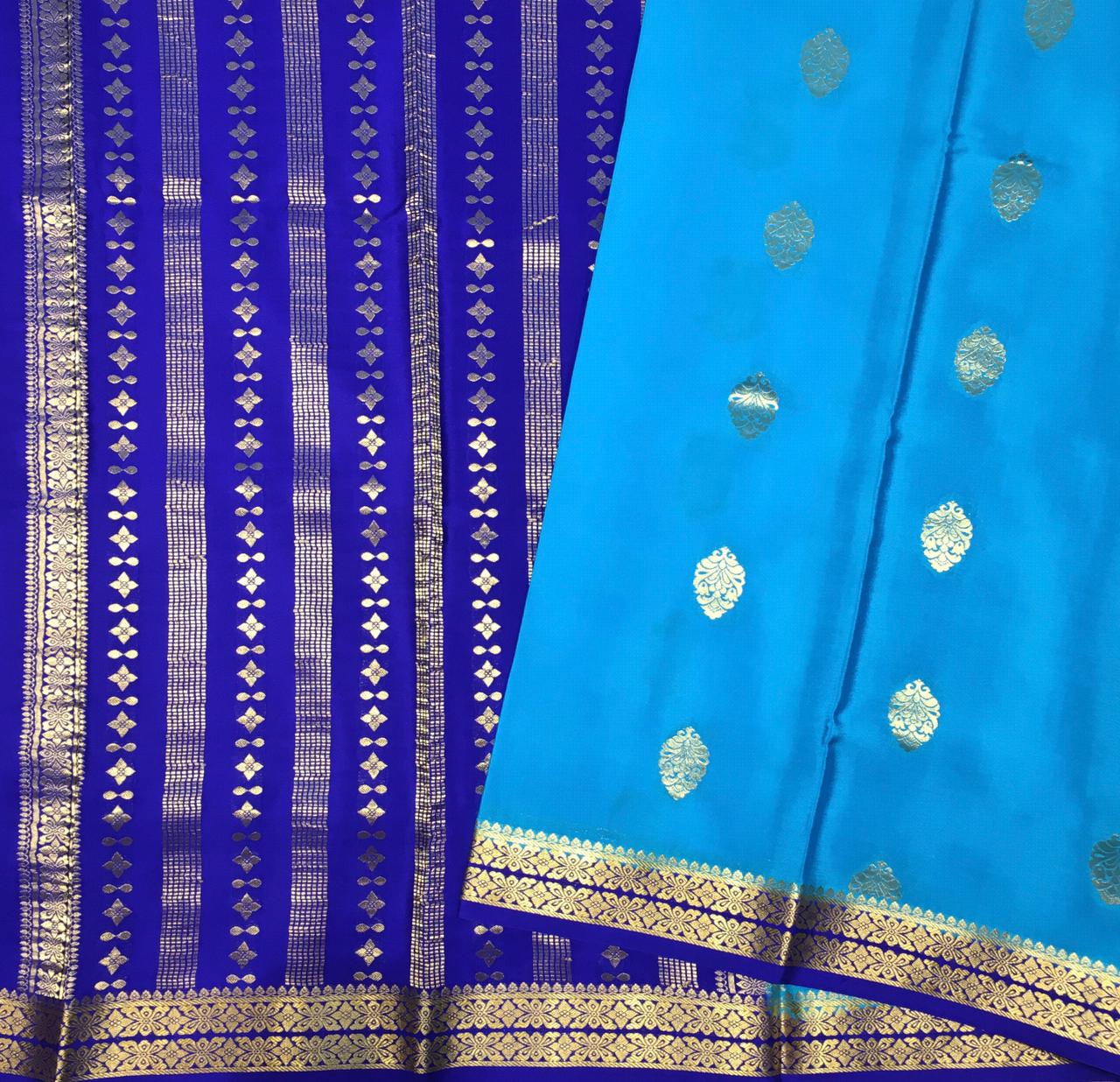 Pure Mysore Crepe Saree (Product Code:1546)