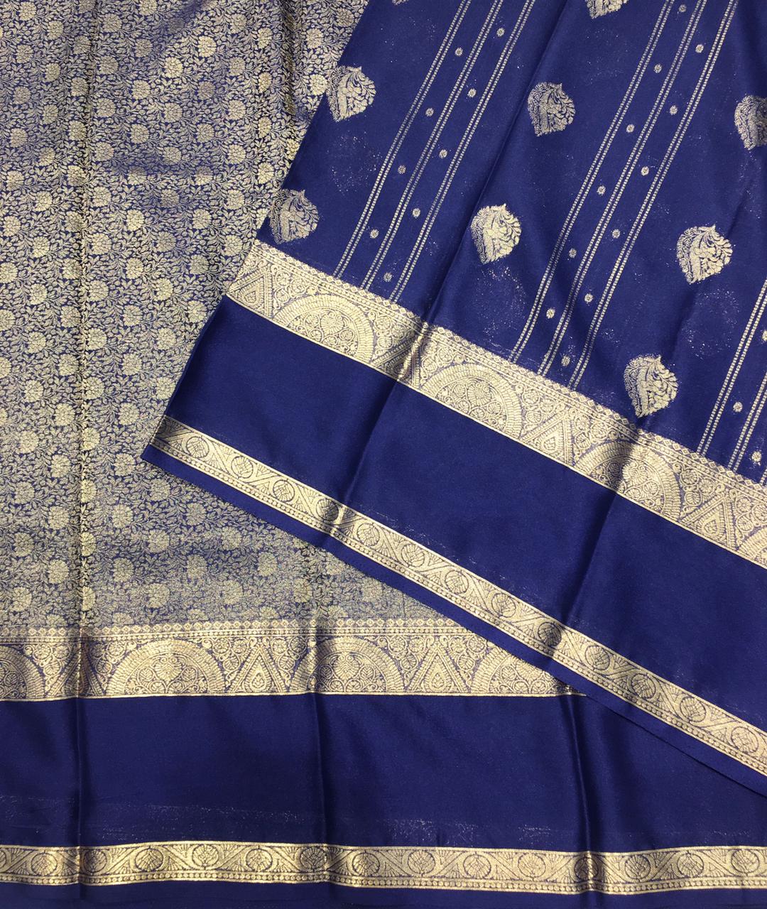 Semi Mysore Crepe Saree (Product Code: 4831-05)