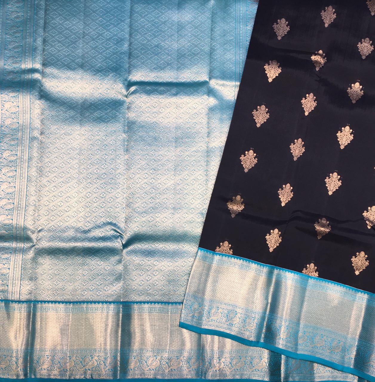 Pure Mix Korvai Kanjivaram Silk Saree (Product Code:4203)