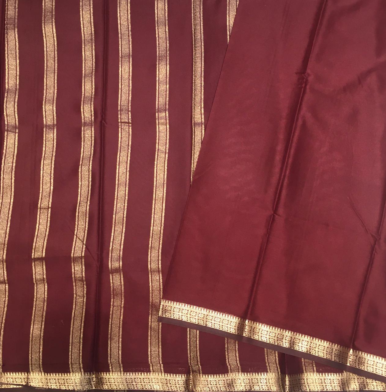 Semi Mysore crepe saree (Product code:4091-03)