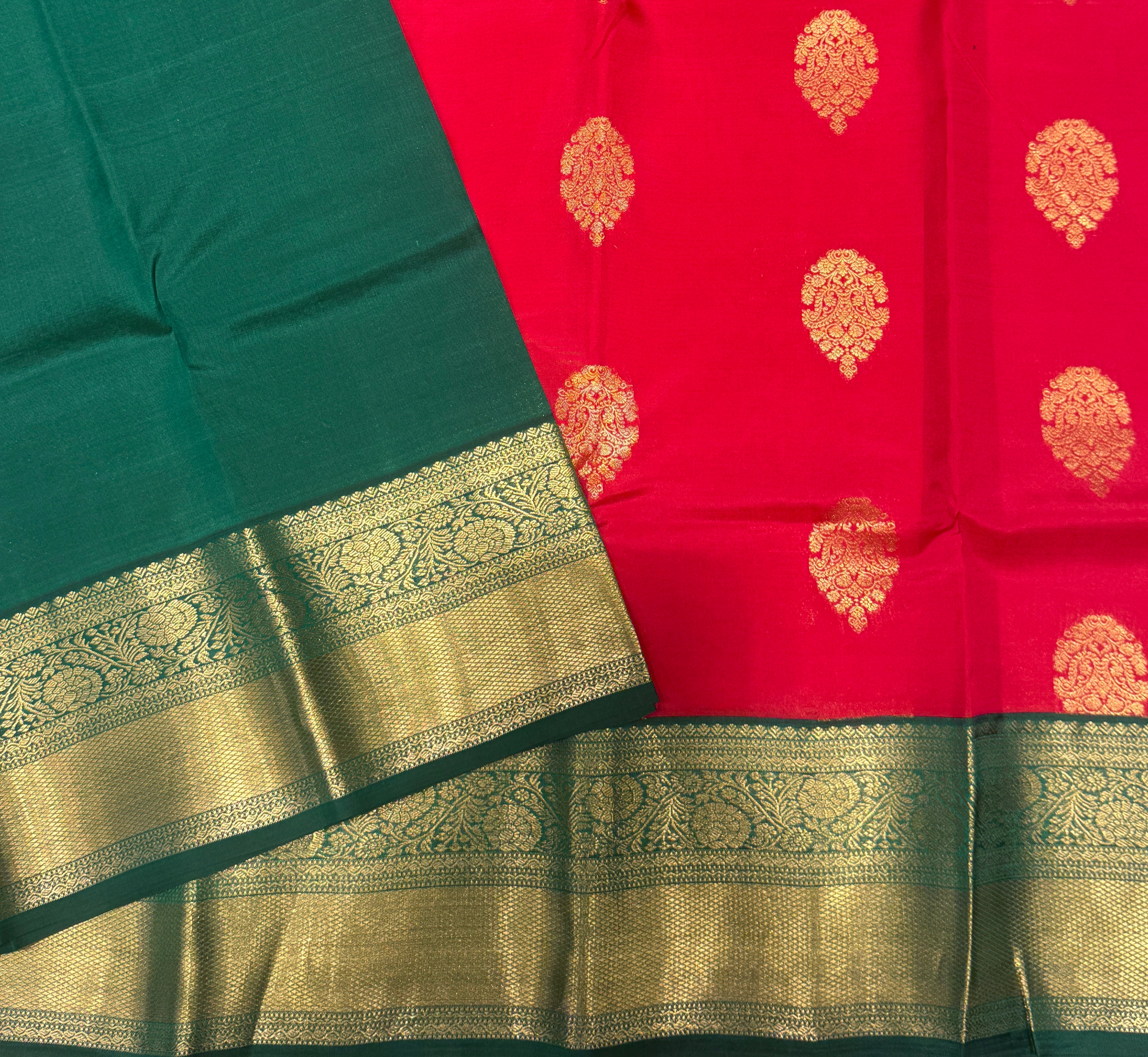 Pure Mix Kanjivaram Korvai Silk Saree (Product Code: 3679)