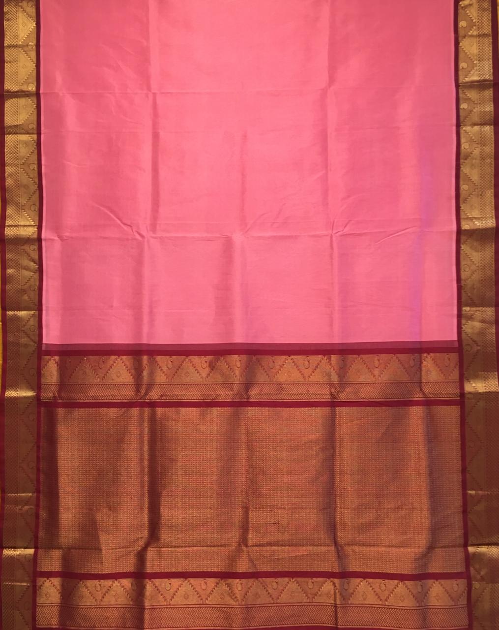 Traditional Korvai Silk Cotton Saree (Product Code:4161-01)