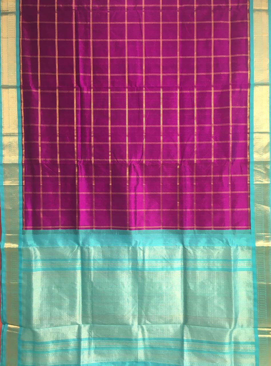 Traditional Korvai Silk Cotton Saree (Product Code: 4159)