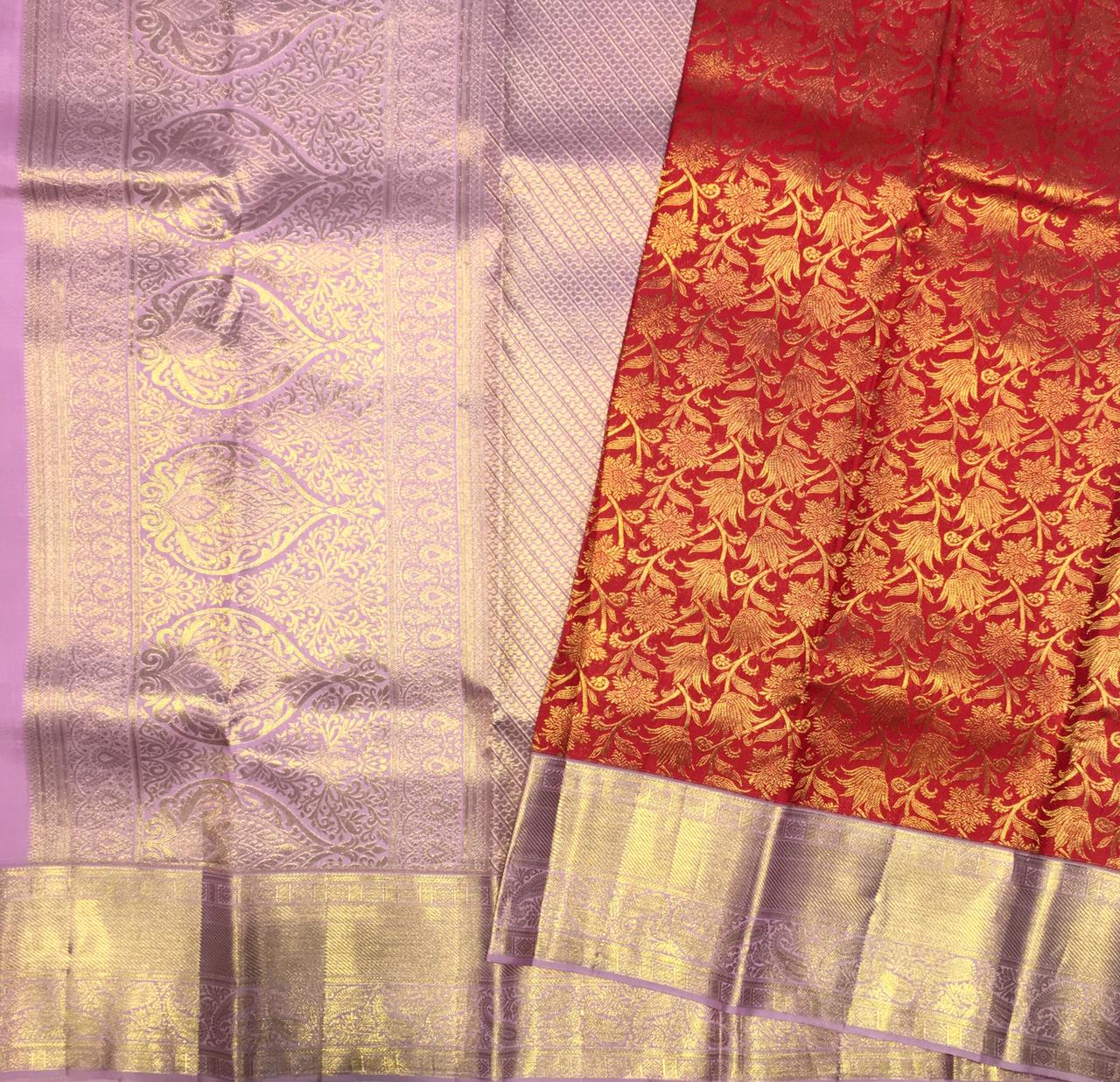 Pure kanjivaram bridal silk saree (Product code: 3123)