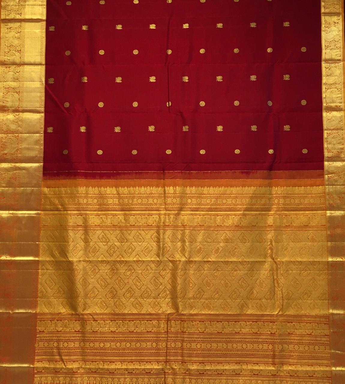 Pure Kanjivaram Traditional Silk Saree (Product Code: 3627)