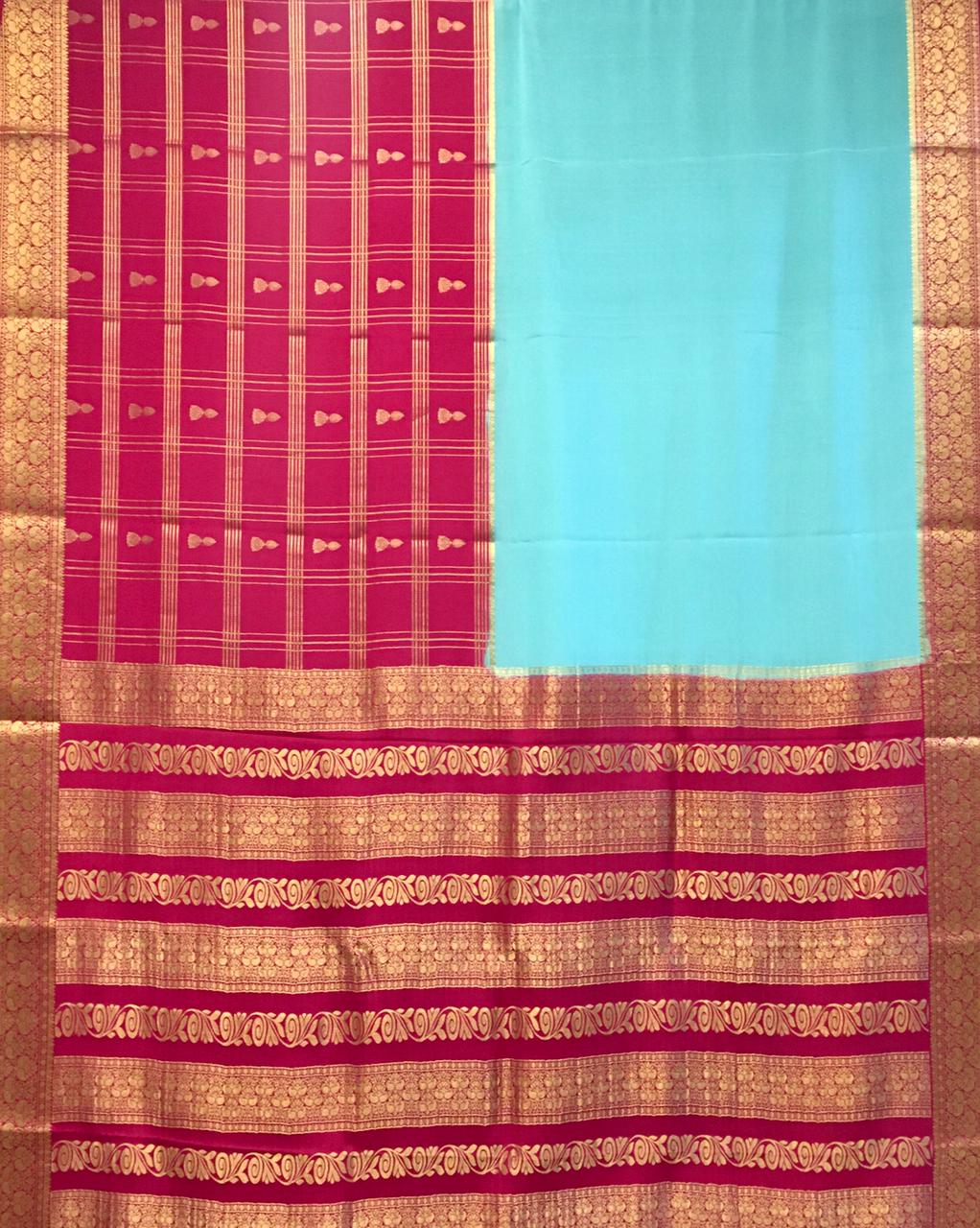Pure Mysore Crepe Saree (Product Code: 3581)