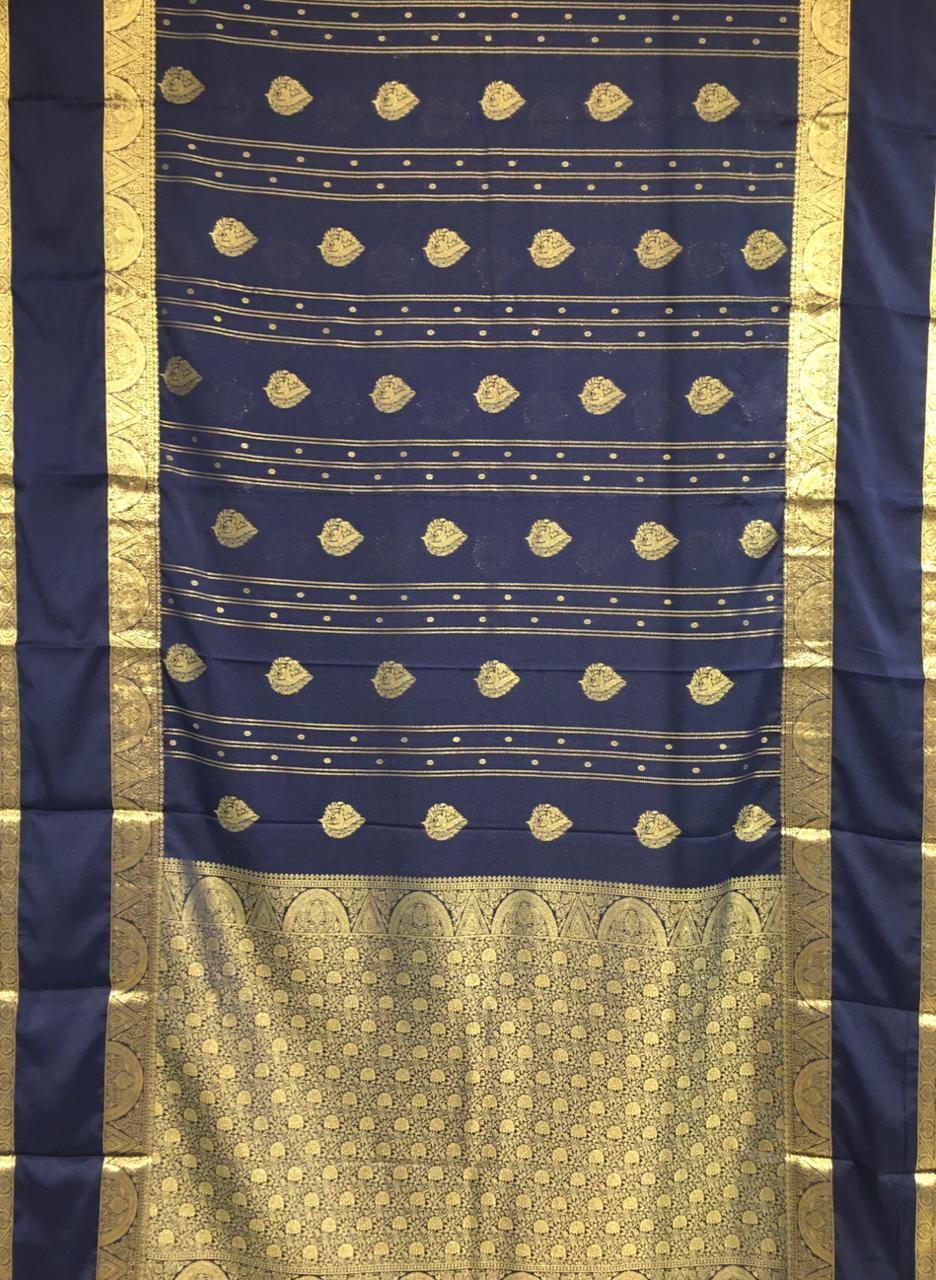 Semi Mysore Crepe Saree (Product Code: 4831-05)