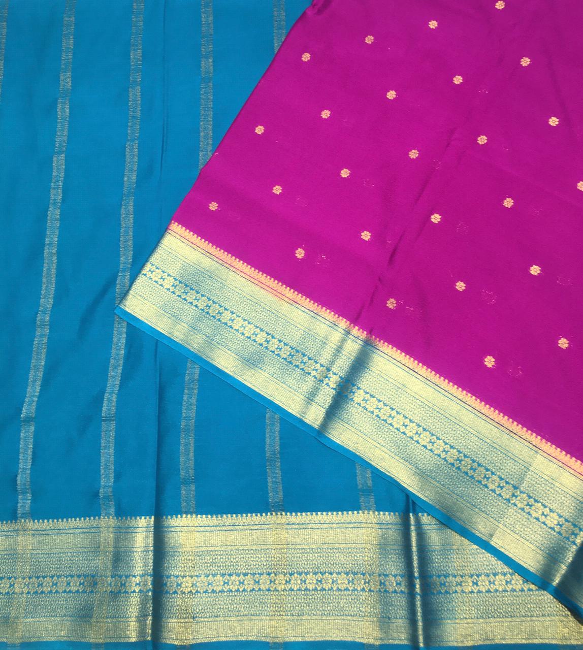 Semi Mysore Crepe Saree (Product Code: 3359-03)