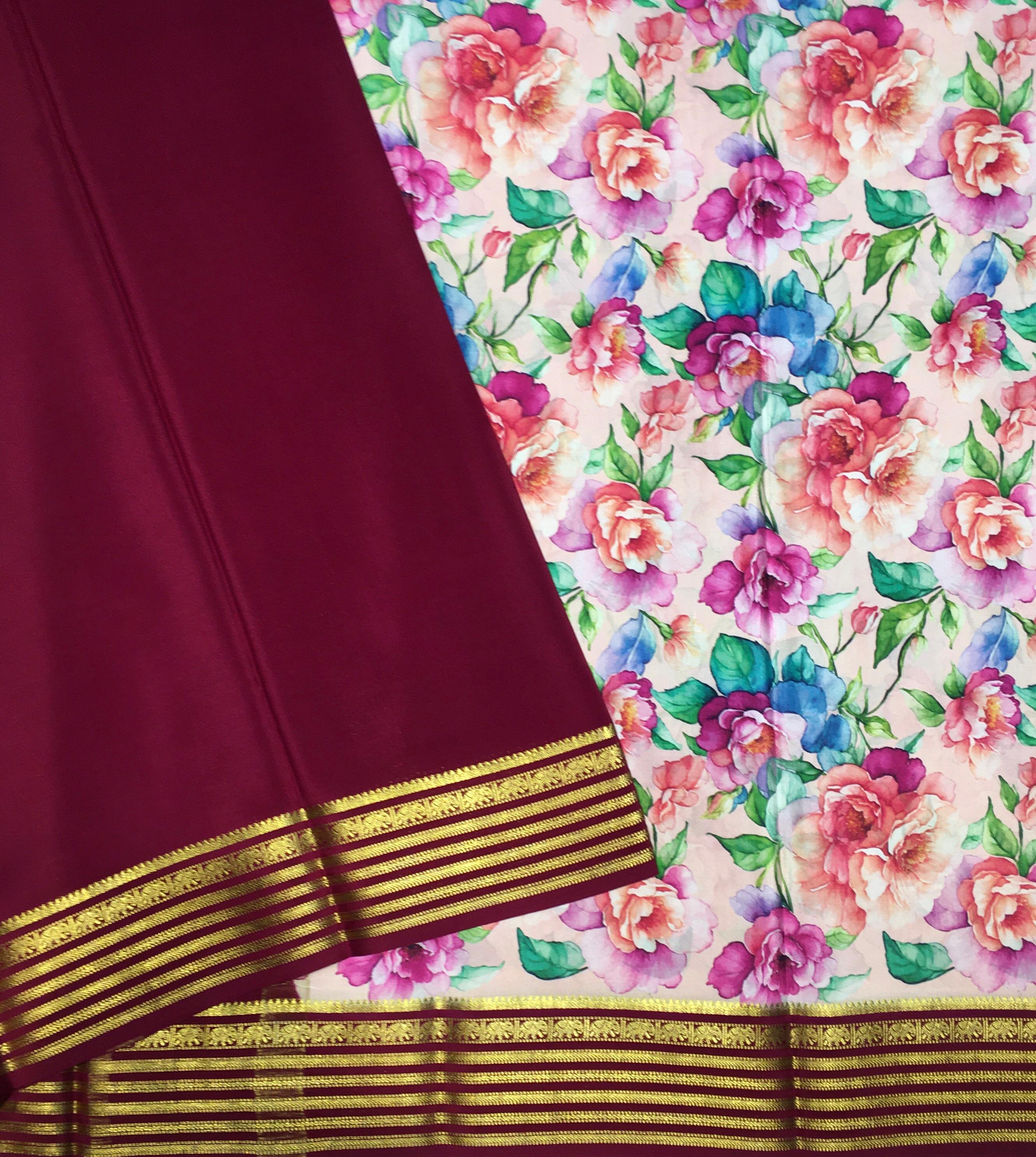 Pure Mysore crepe saree (Product code:887)