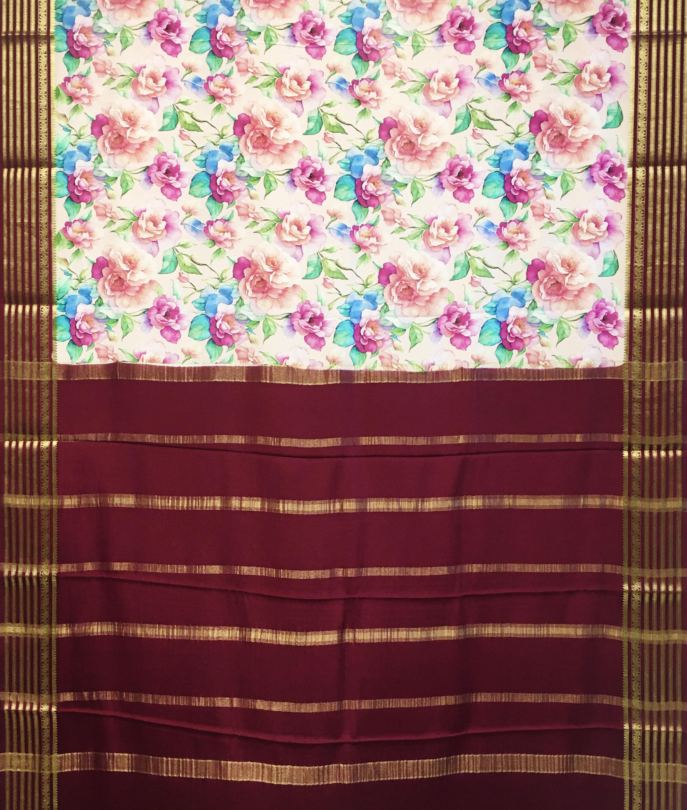 Pure Mysore crepe saree (Product code:887)