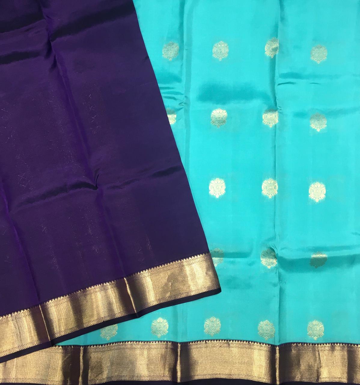 Pure mix kanjivaram silk saree (Product code : 3687)