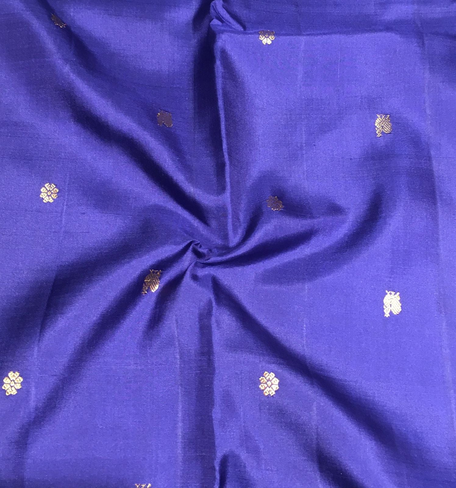 Royal Blue and Aqua Sea Green Kanjivaram Silk Saree-view2