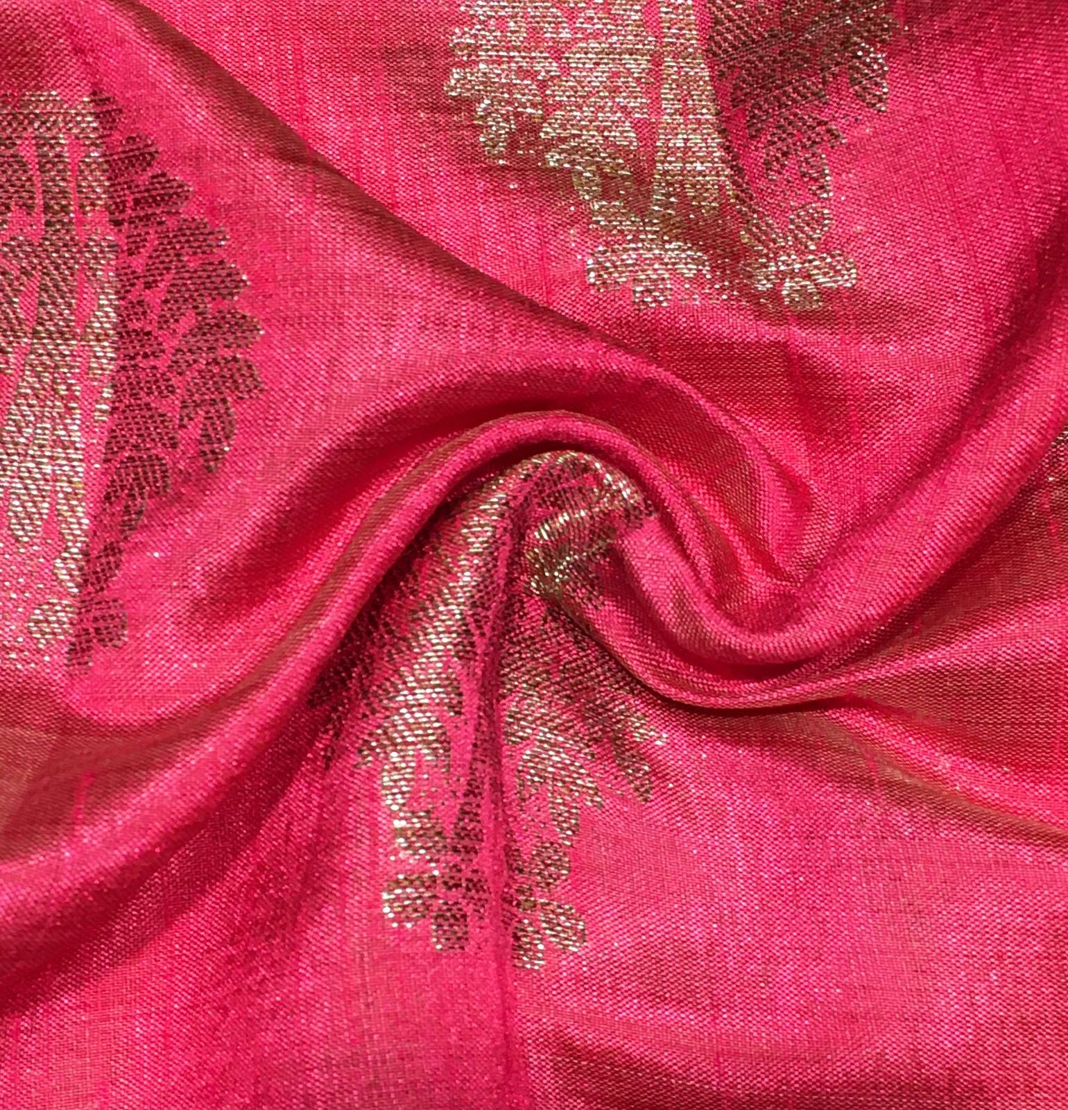 RANI PINK TUSSER SAREE-view2