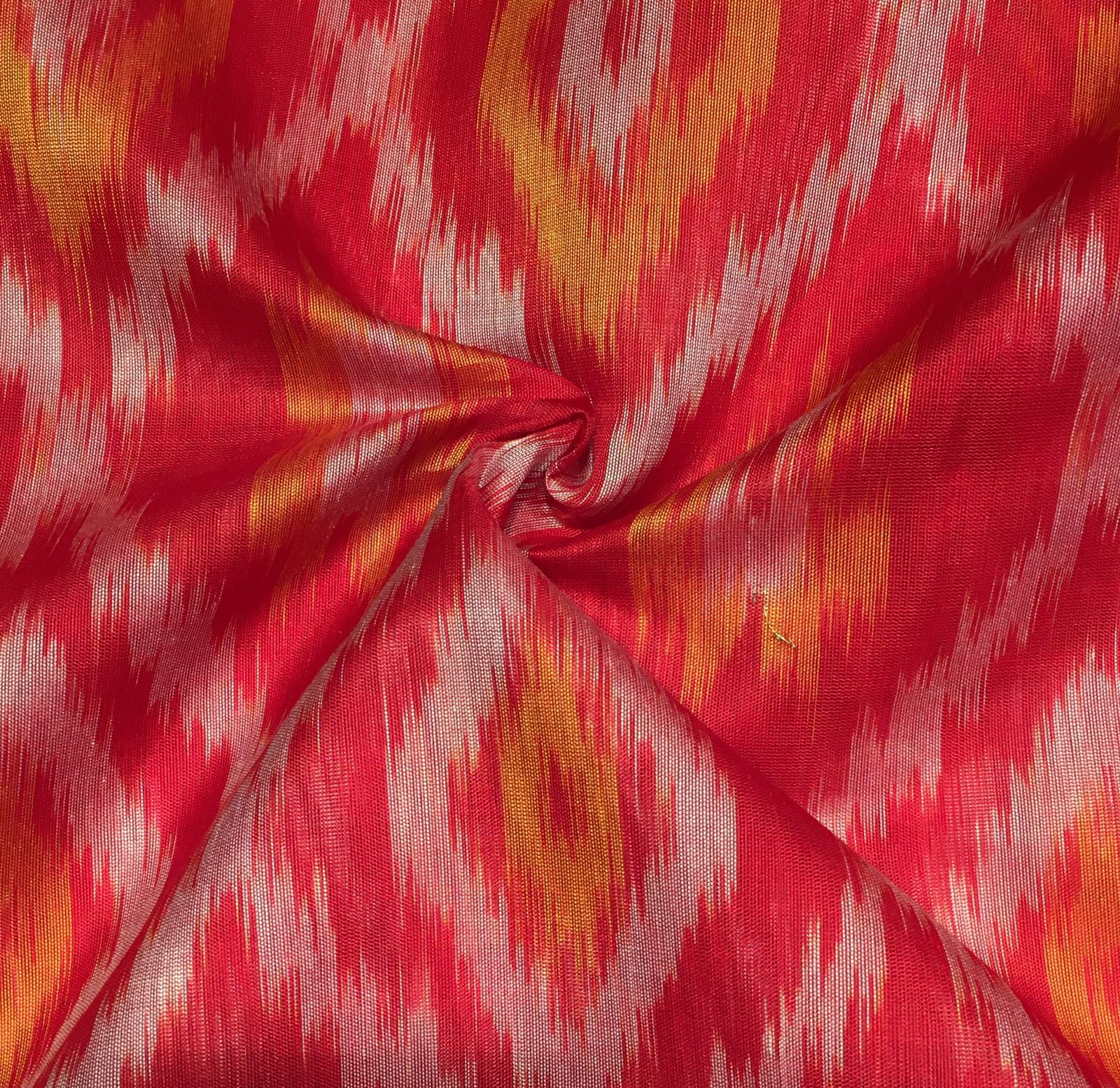 Red And Royal Purple Pochampally Silk Cotton Saree