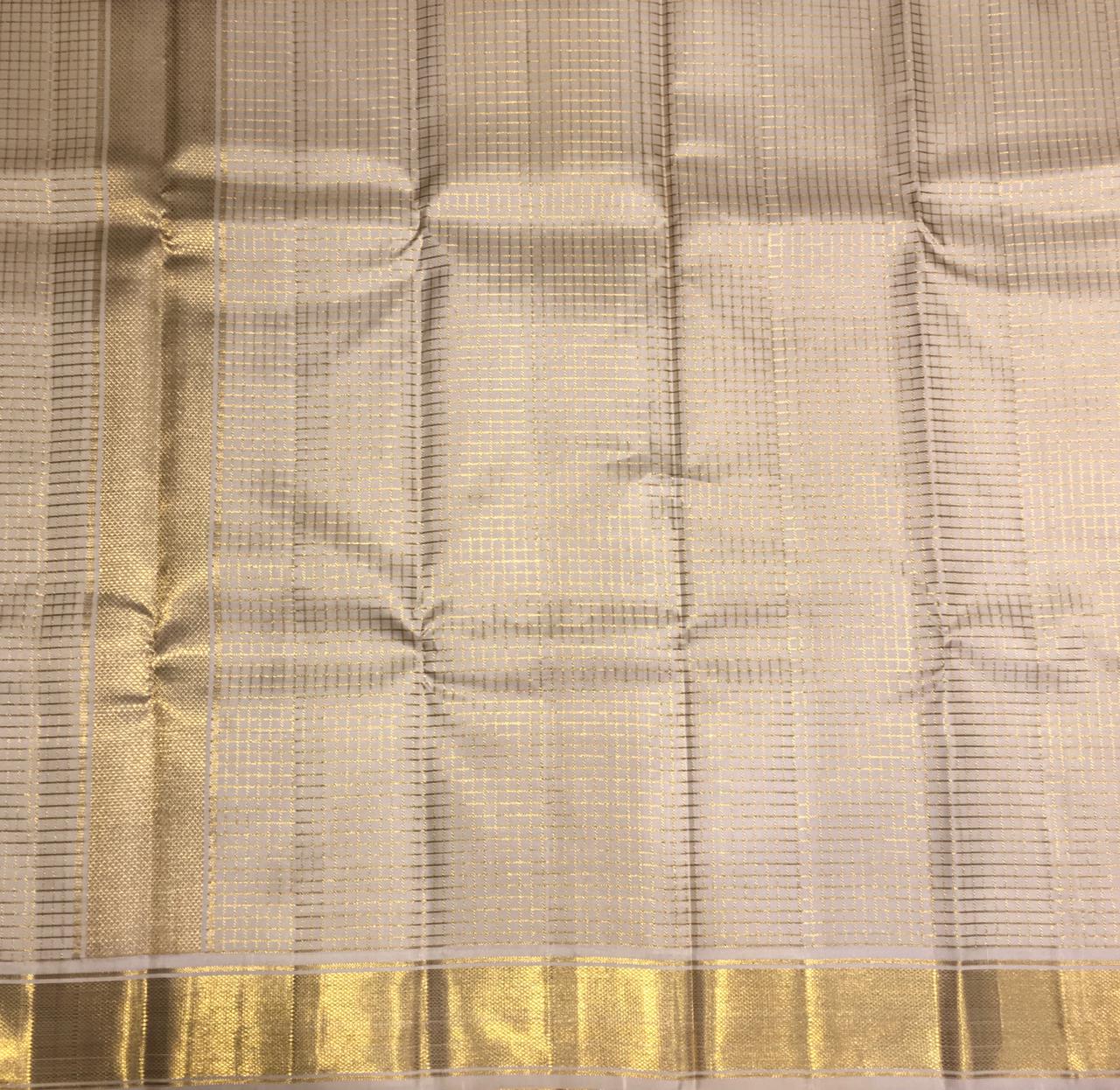 Cream Pure Kanchipuram Silk Dhotis