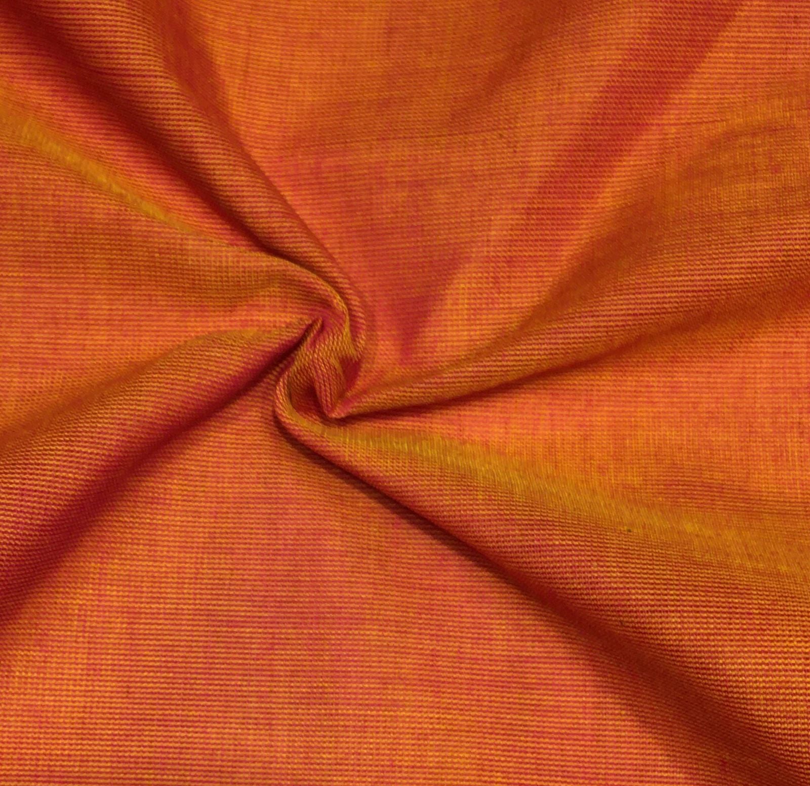Orange Bharathnatyam Dance Practice Saree