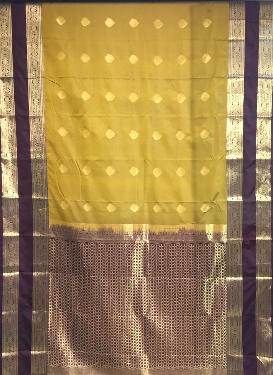 Semi Kanjivaram Saree (Product Code: 4654)