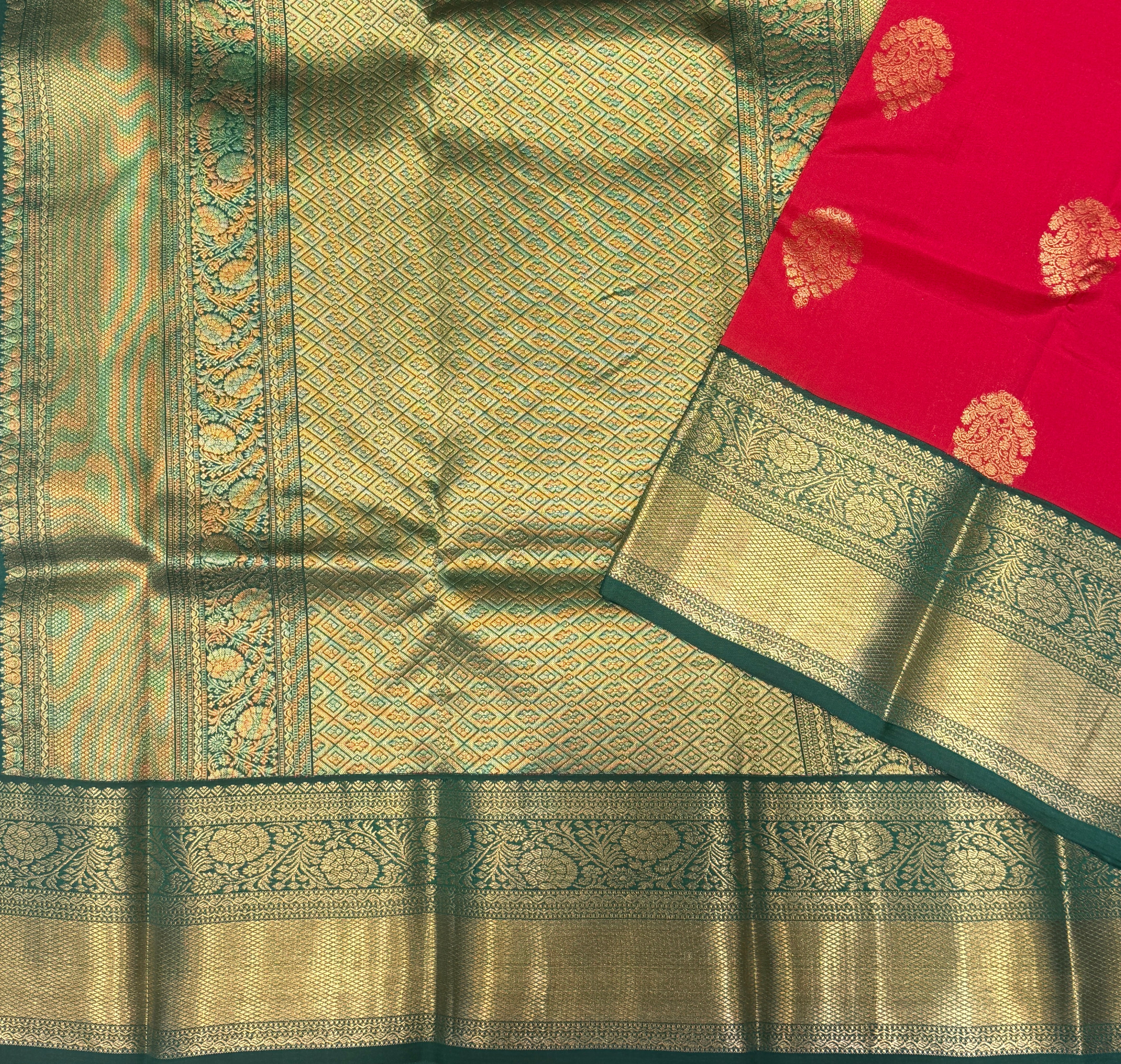 Pure Mix Kanjivaram Korvai Silk Saree (Product Code: 3679)