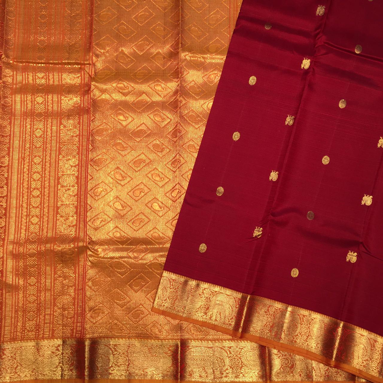 Pure Kanjivaram Traditional Silk Saree (Product Code: 3627)