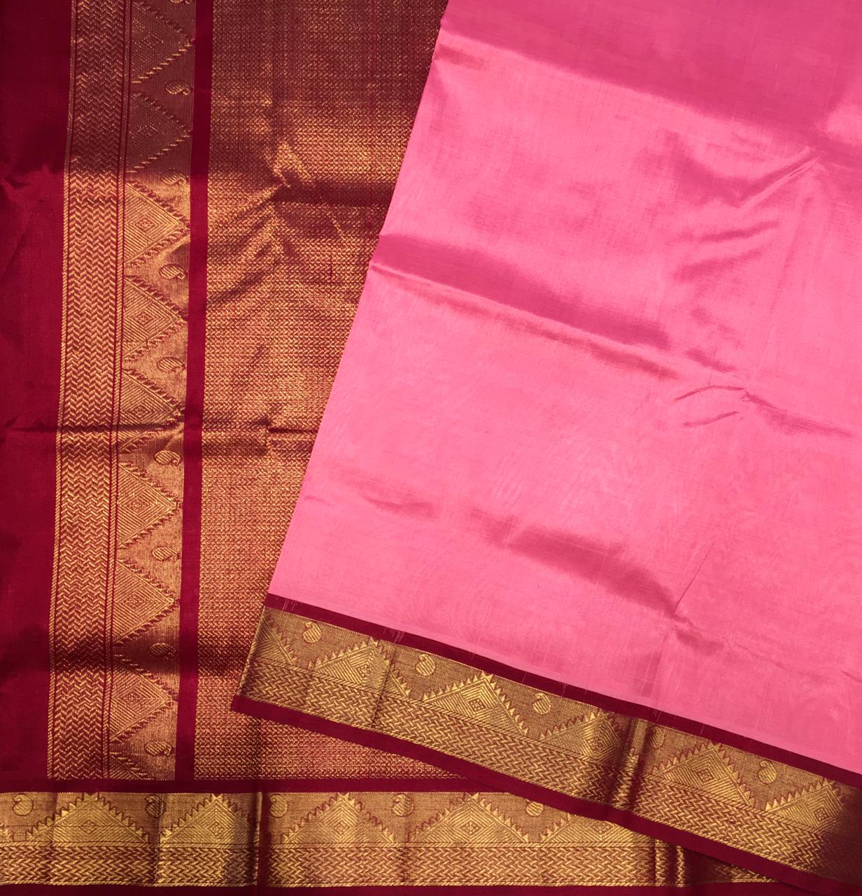 Traditional Korvai Silk Cotton Saree (Product Code:4161)