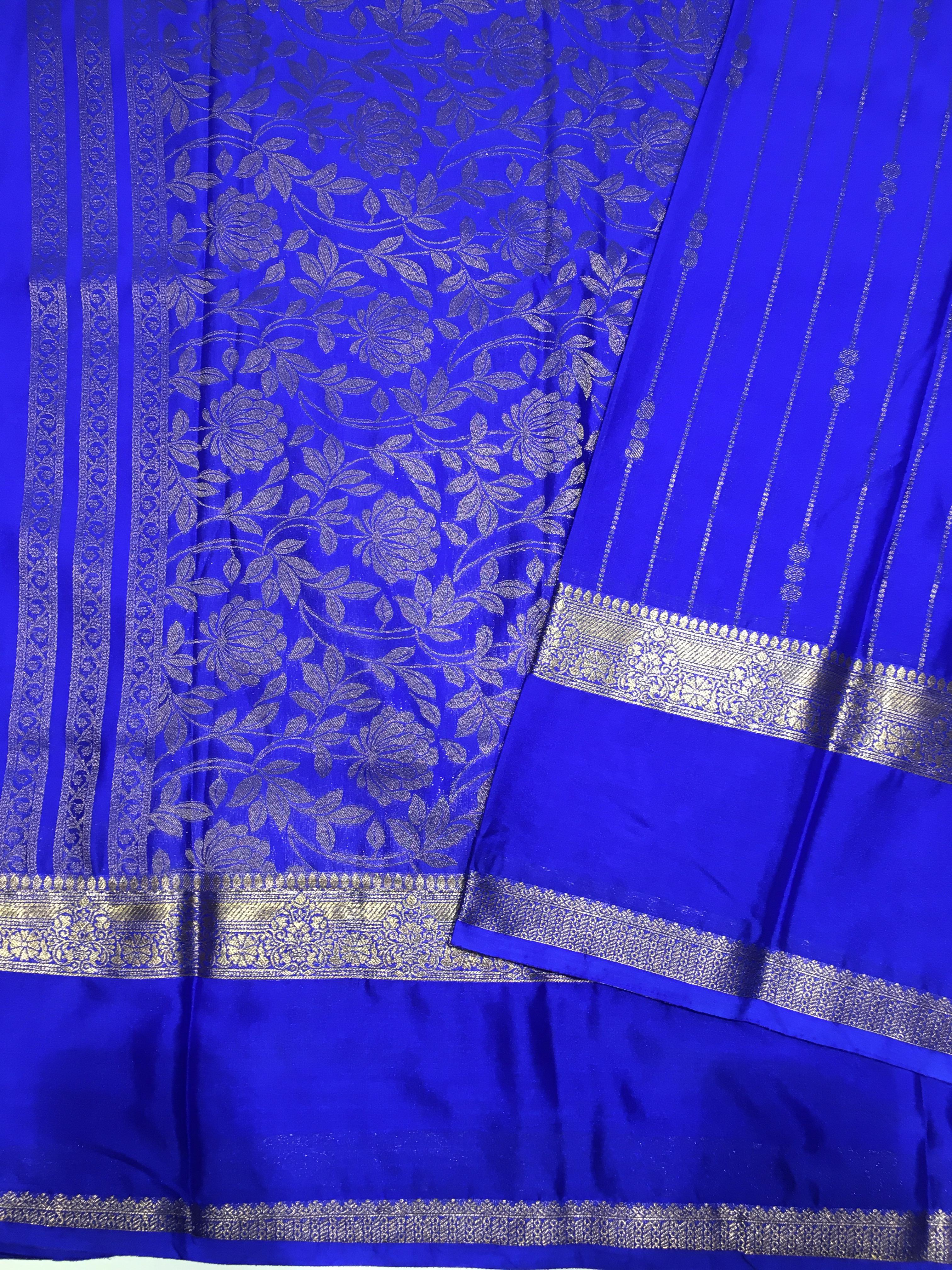 Semi Mysore crepe saree