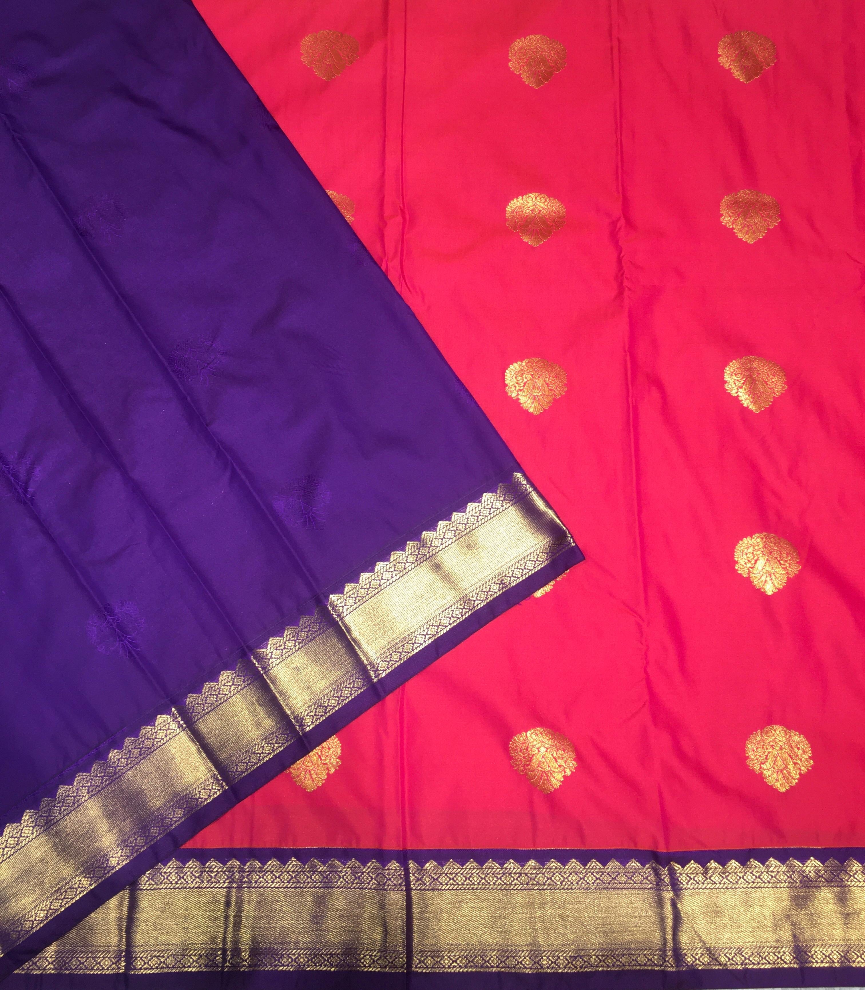 Semi Kanjivaram Saree (Product Code: 4681)
