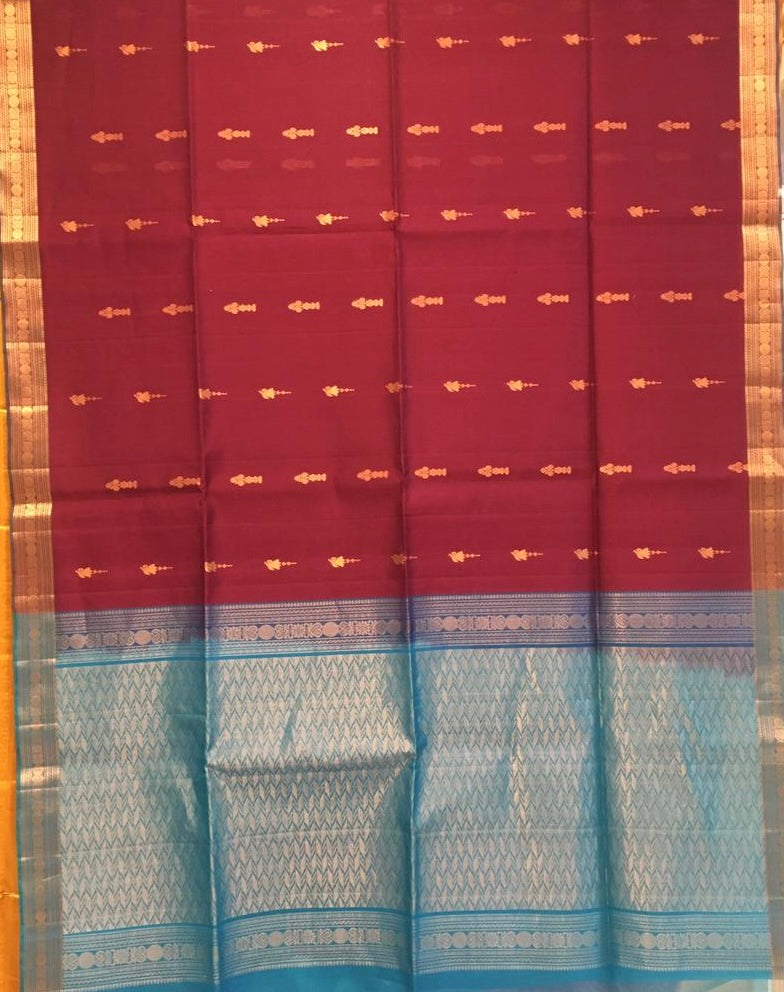 Traditional Silk Cotton Saree (Product Code:4113)