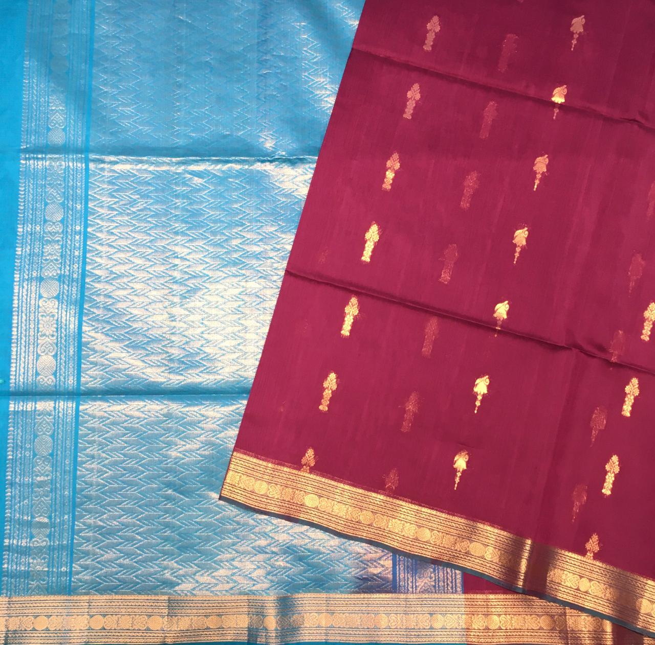 Traditional Silk Cotton Saree (Product Code:4113)