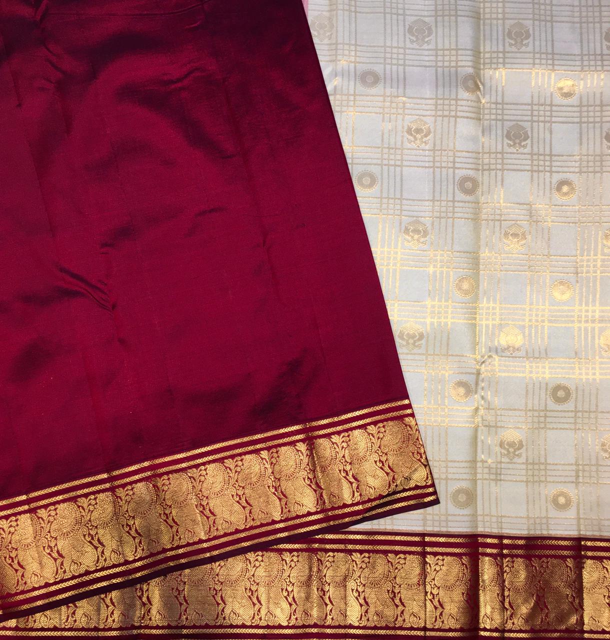 Pure Korvai Kanjivaram Silk Saree (Product Code: 4600)