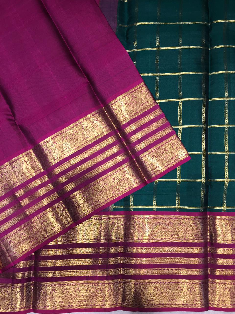 Pure Korvai Kanjivaram Silk Saree (Product Code: 4476)