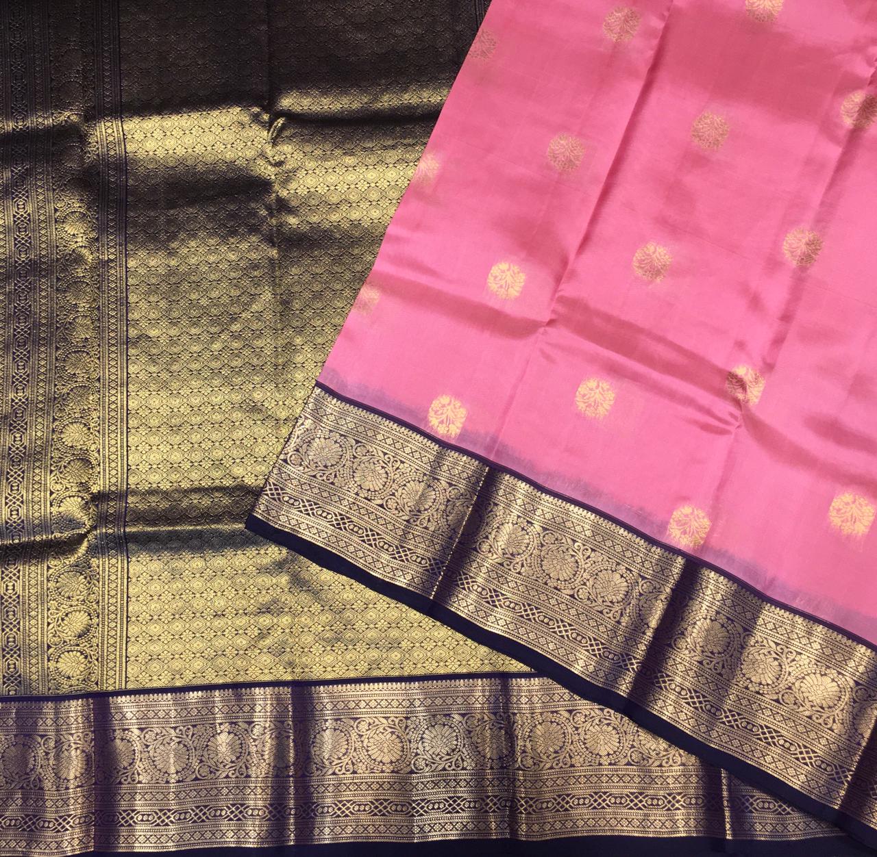 Pure Mix Korvai Kanjivaram Silk Saree (Product Code: 3690)