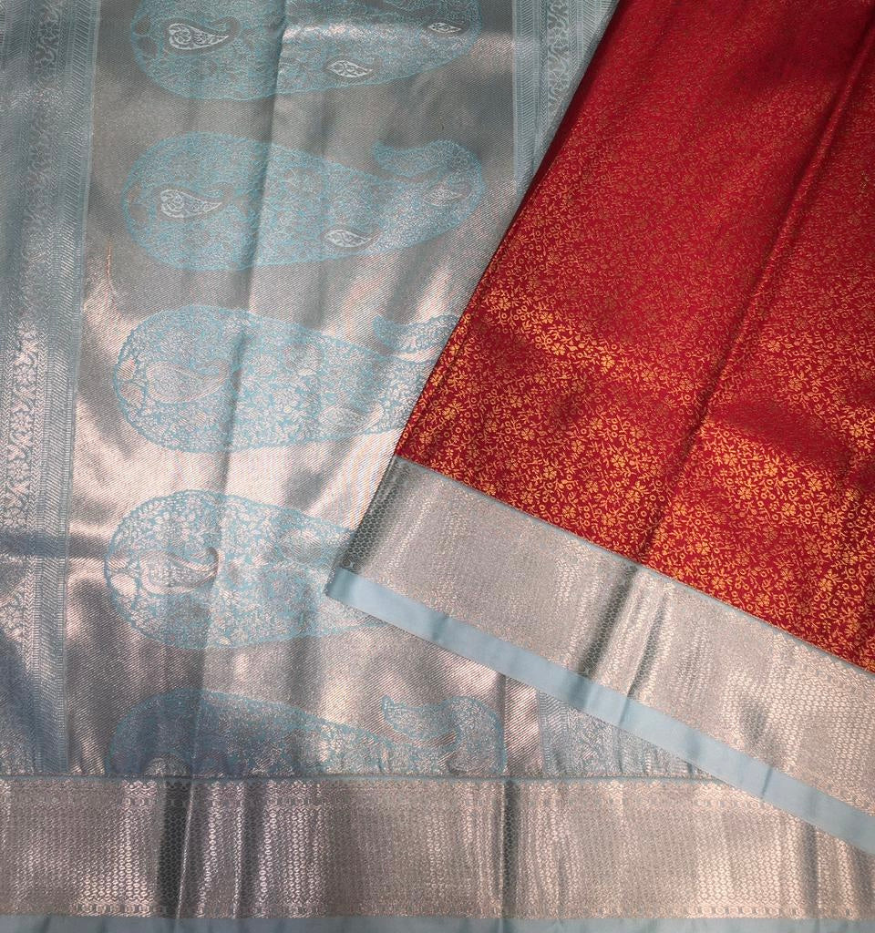 Semi Kanjivaram Saree (Product Code: 4143)