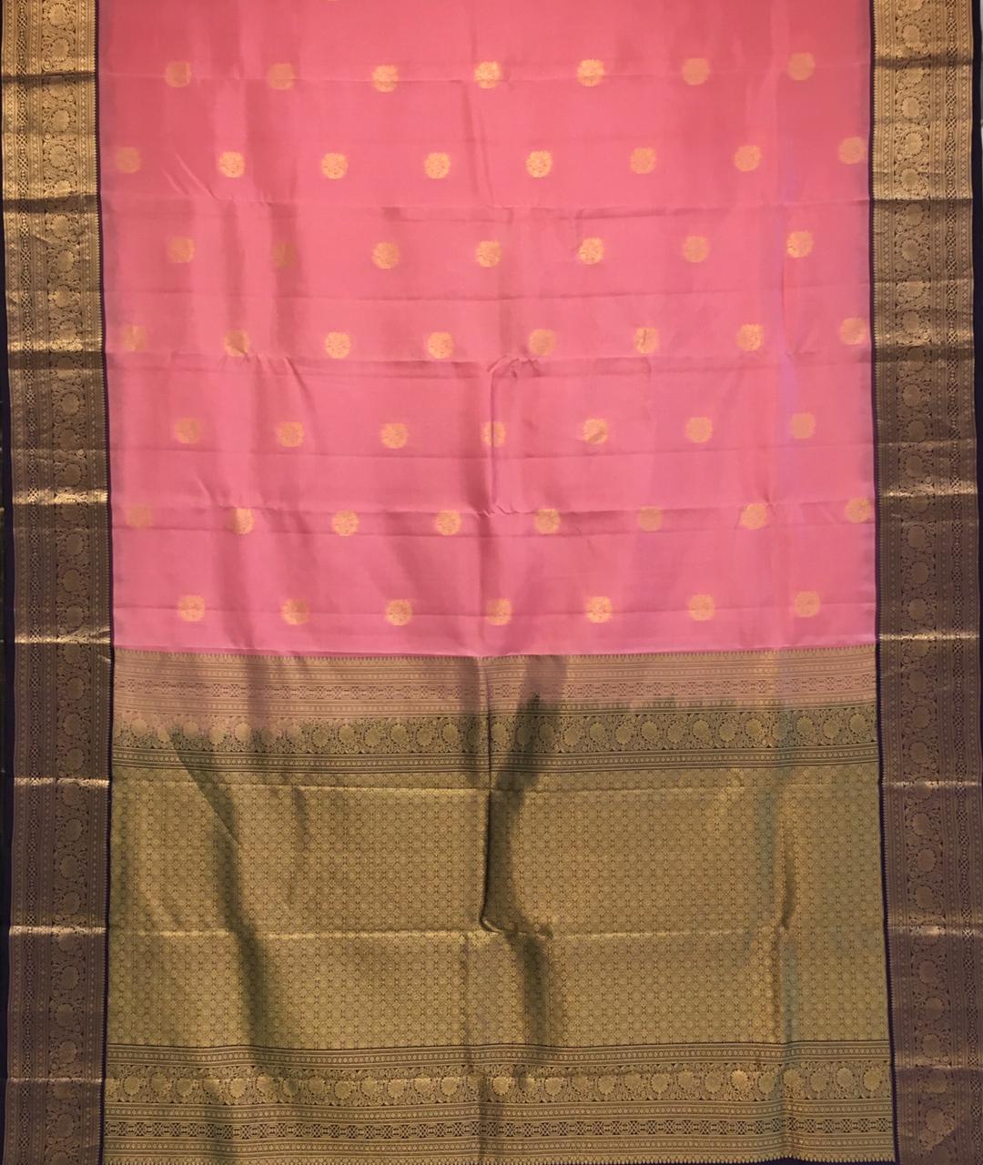 Pure Mix Korvai Kanjivaram Silk Saree (Product Code: 3690)
