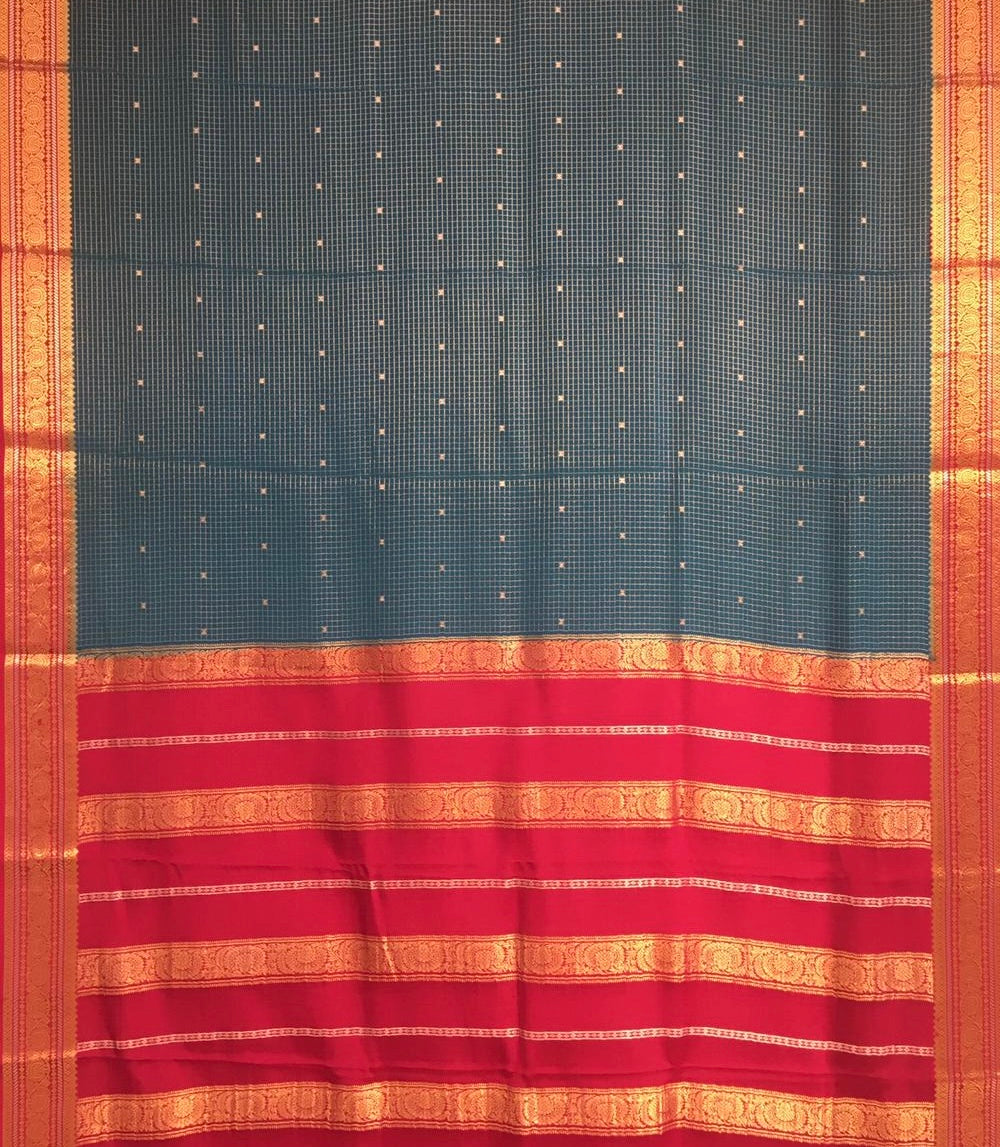 Pure Mysore Crepe Saree (Product Code : 4416-02)