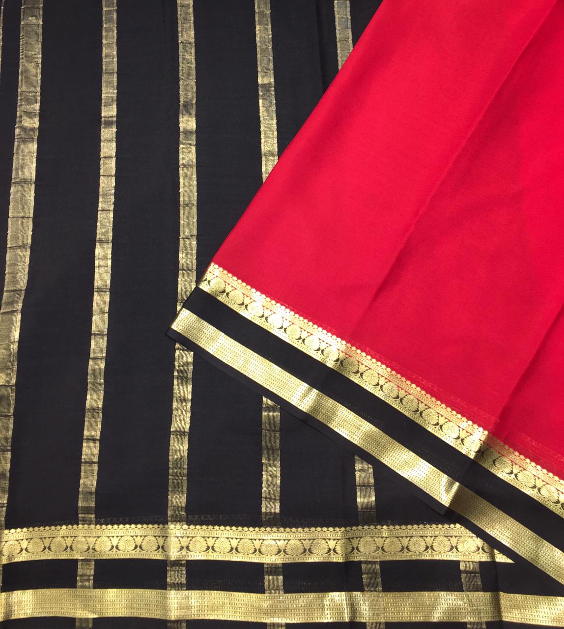 Pure Mysore Crepe Saree (Product Code: 4762)