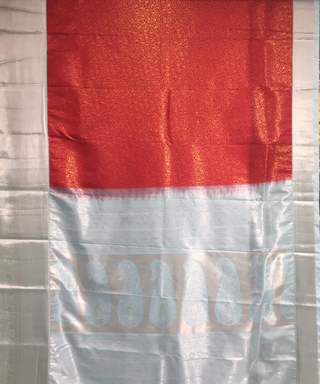 Semi Kanjivaram Saree (Product Code: 4143)
