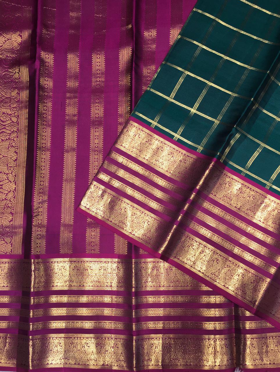 Pure Korvai Kanjivaram Silk Saree (Product Code: 4476)