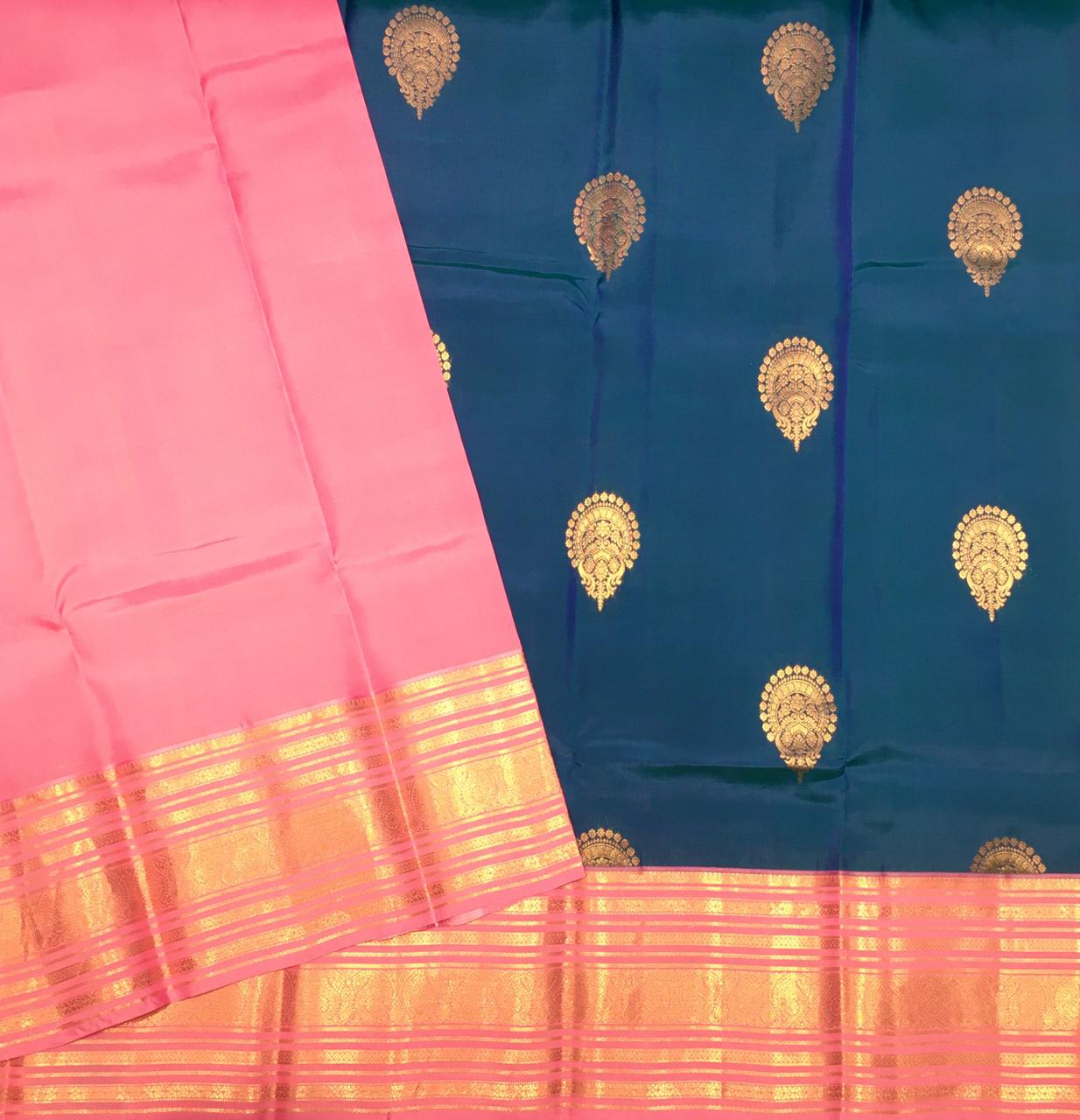 Pure mix Kanchipuram silk saree (product code:3690)