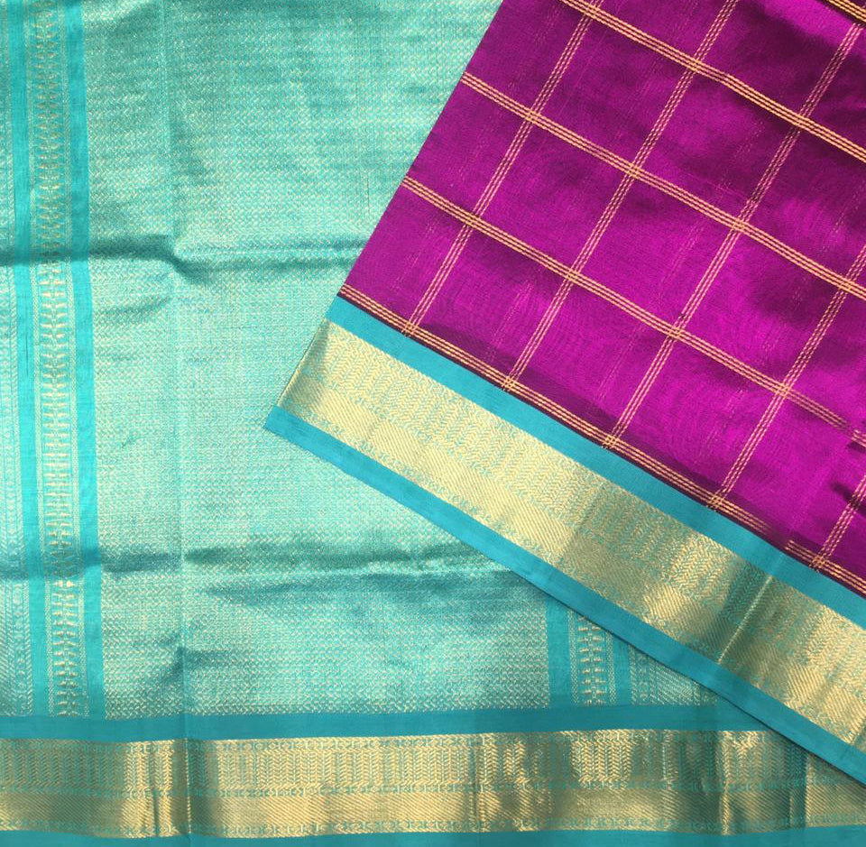 Traditional Korvai Silk Cotton Saree (Product Code: 4159)