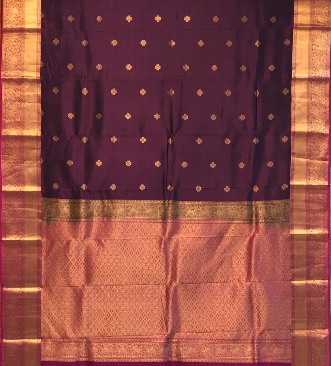 Pure mix kanjivaram silk saree (product code:2520)