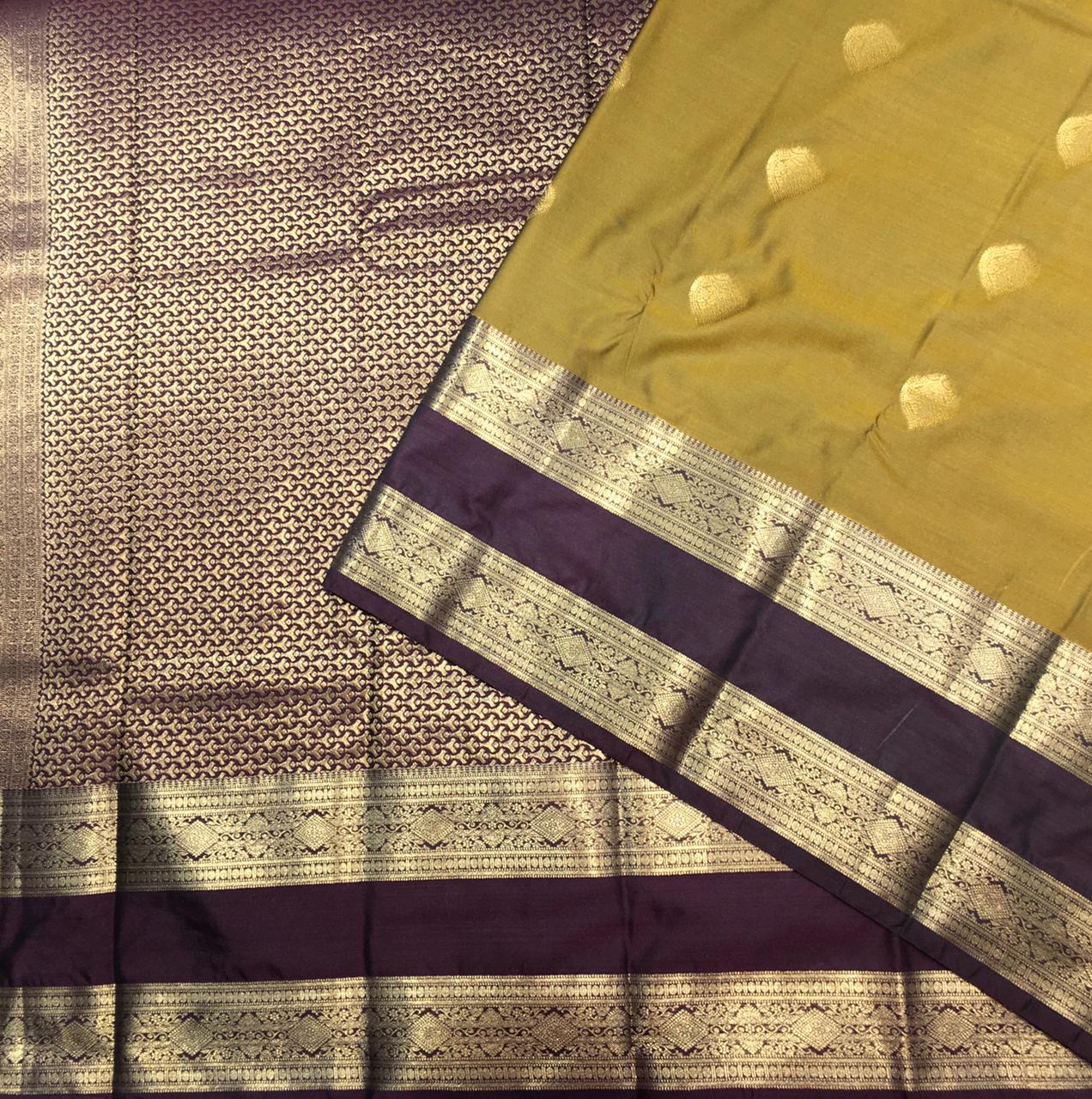 Semi Kanjivaram Saree (Product Code: 4654)