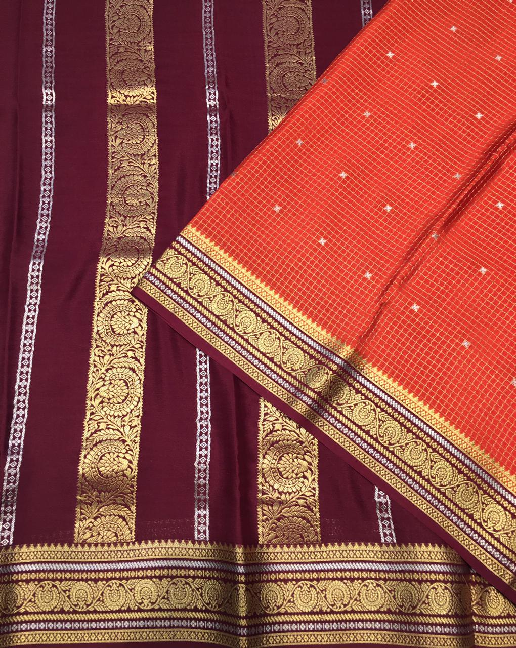 Pure Mysore Crepe Saree (Product Code: 4416-06)