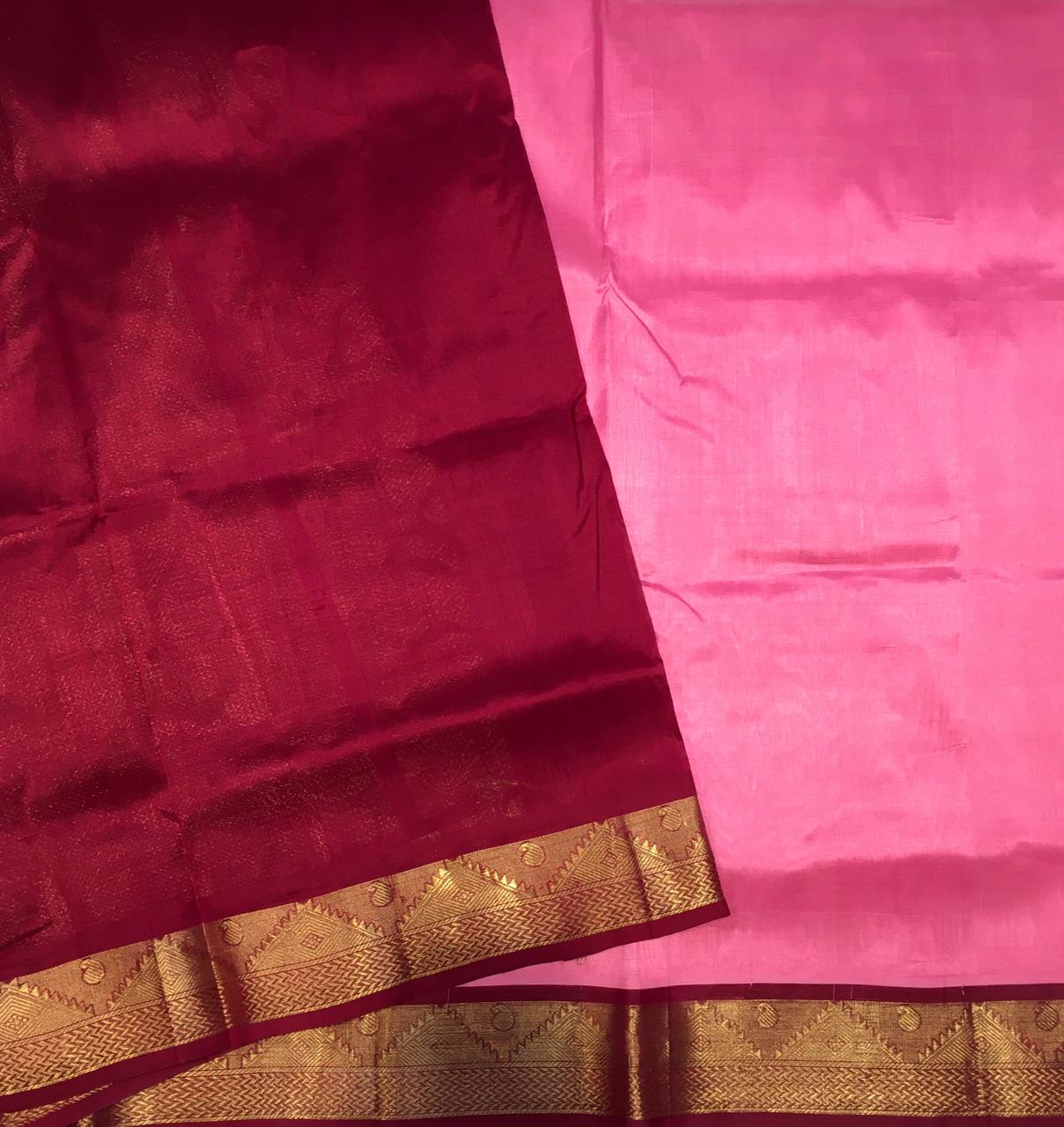 Traditional Korvai Silk Cotton Saree (Product Code:4161-01)
