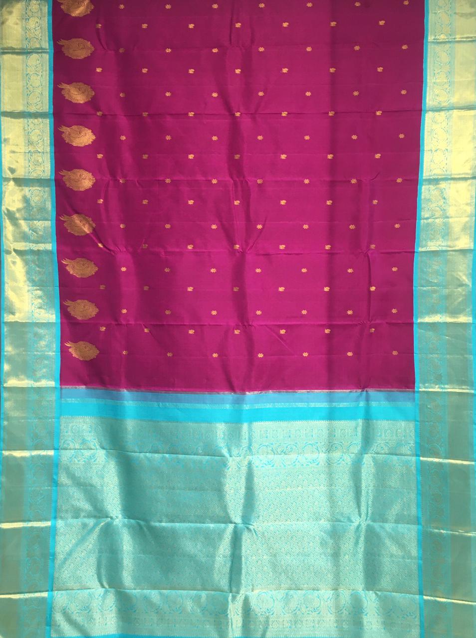 Pure Korvai Kanjivaram Silk Saree (Product Code : 3045)