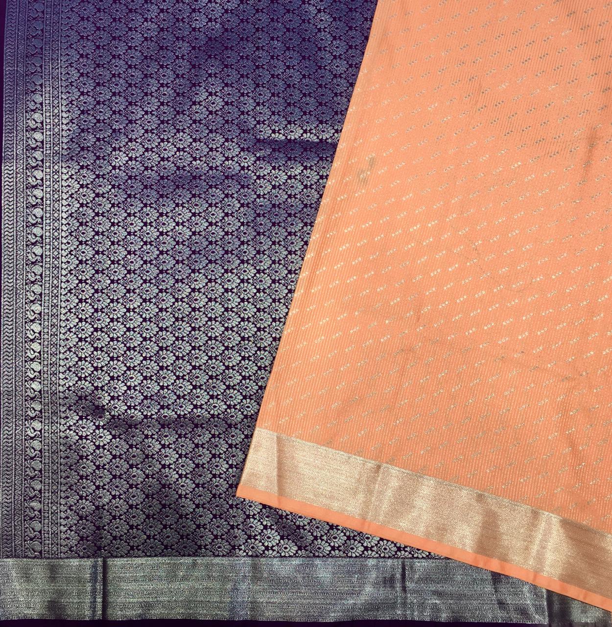 Semi Kanjivaram Saree (Product Code:1555)