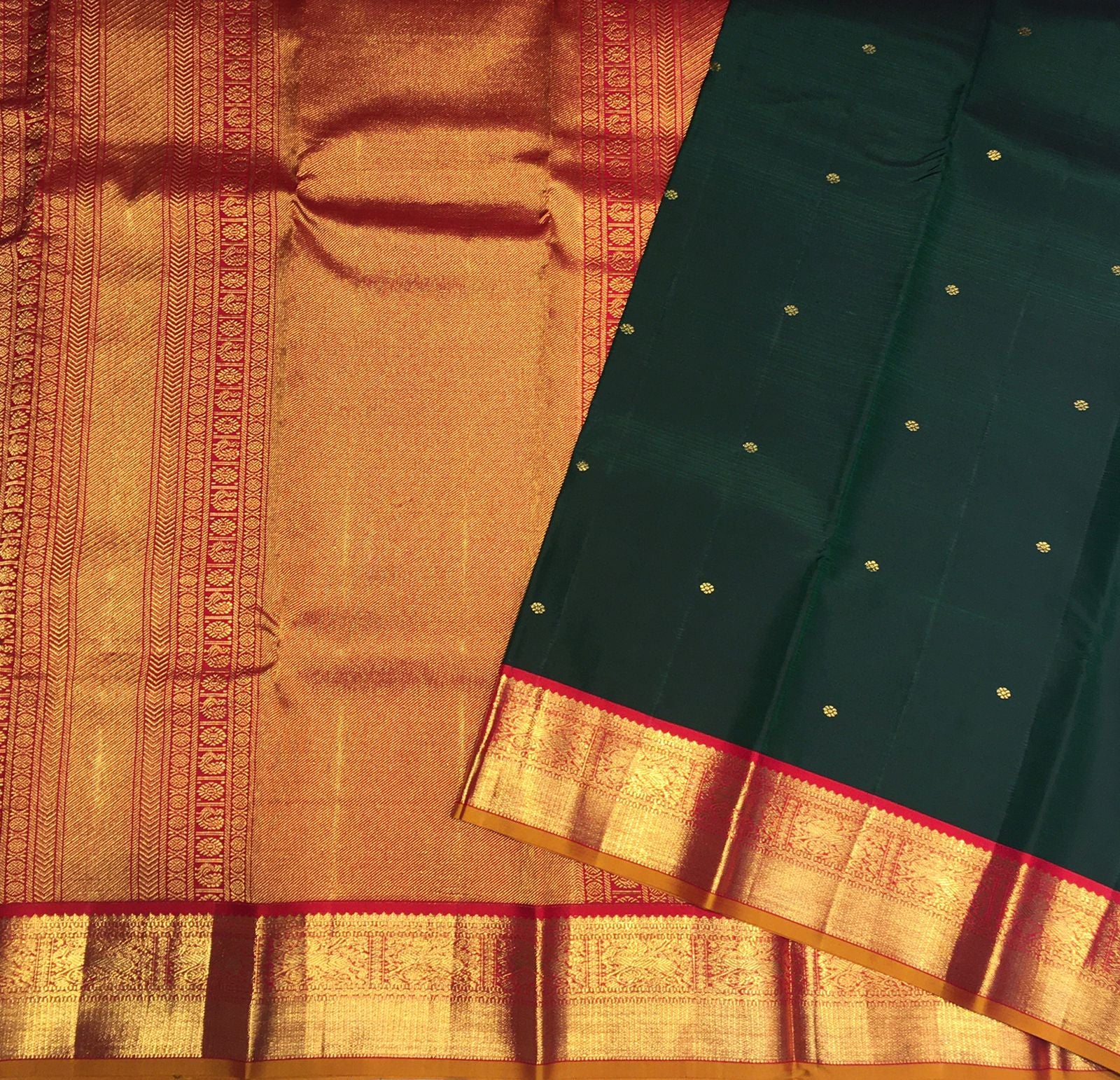 Pure kanjivaram traditional small border silk saree (product code:3365)